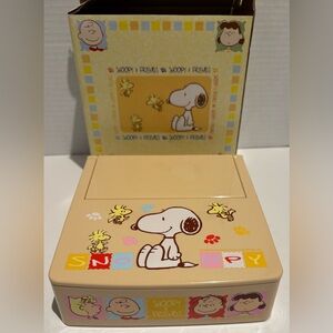 Snoopy & Friends Metal Storage Box & Mirror Set - Woodstock Charlie Brown & More